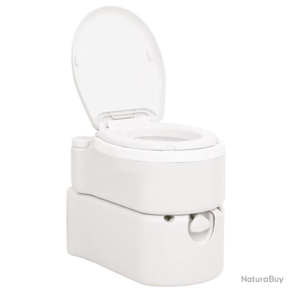 Toilette de camping int�gr�e blanc 24+17 L PEHD et PP