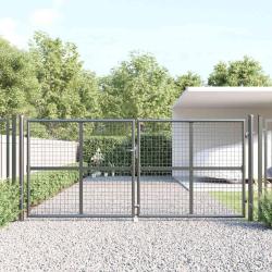 Portail de  grillag&eacute; Anthracite 300 x 125 cm Acier galvanis&eacute;