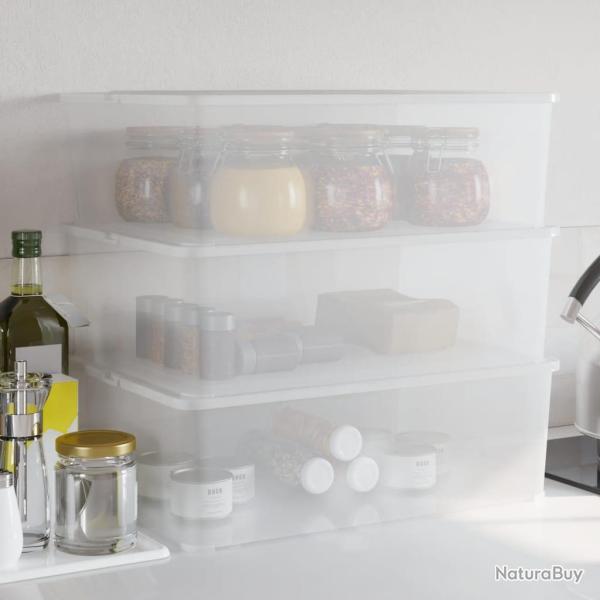 Bo�tes de rangement en plastique 3 pcs 25 L empilables