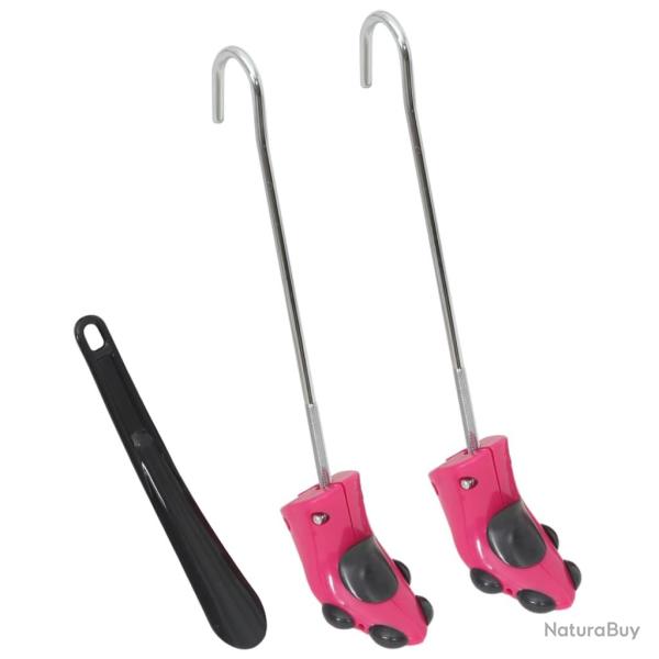 Tendeurs de bottes et chausse-pied rose EU 34-40 plastique