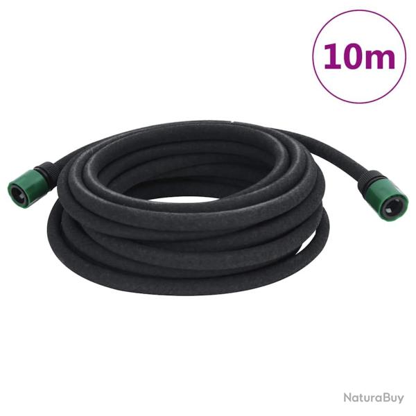 Tuyau d'arrosage de  noir 0,6" 10 m caoutchouc