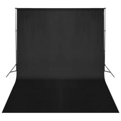 Syst&egrave;me de support de toile de fond 500 x 300 cm Noir