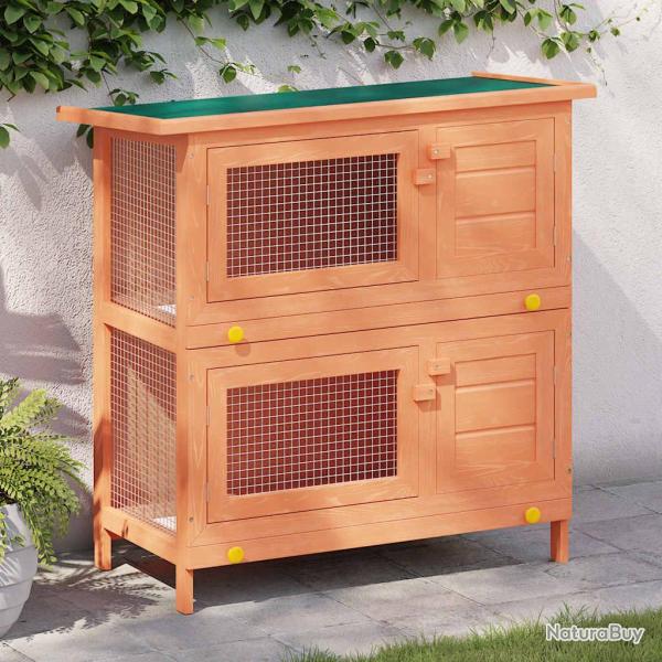 Clapier d'ext�rieur Enclos pour petits animaux 4 portes Bois