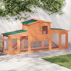 Clapier large pour petits animaux avec toits Bois
