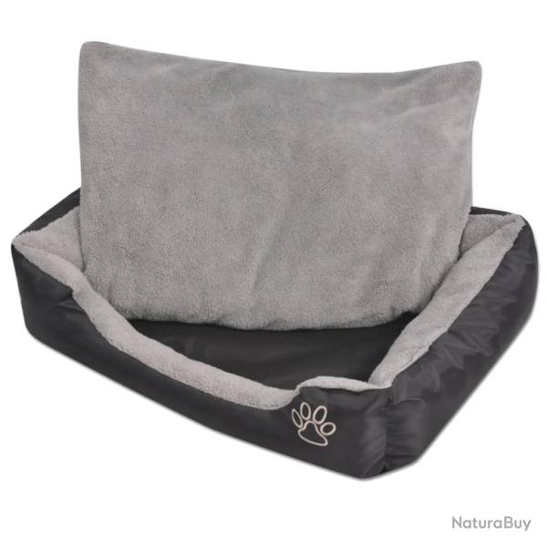 Lit pour chiens avec coussin rembourr� Taille M Noir
