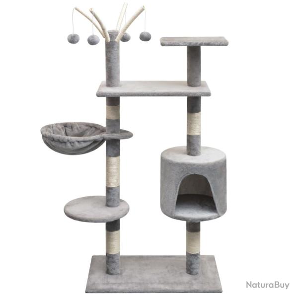 Arbre � chat avec griffoirs en sisal 125 cm Gris