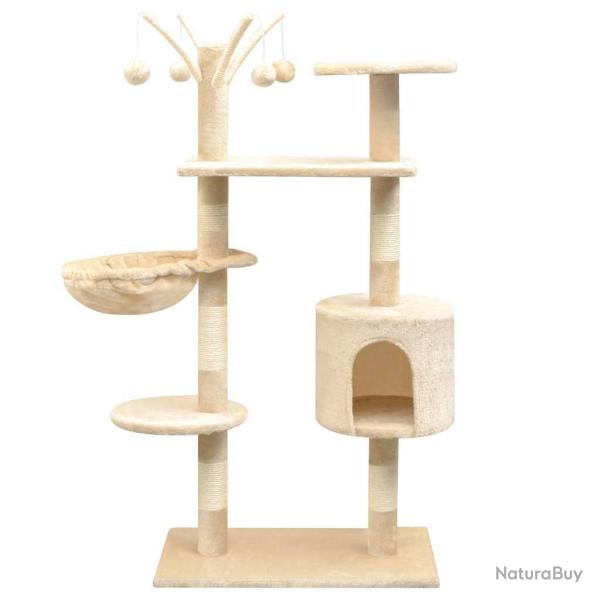 Arbre � chat avec griffoirs en sisal 125 cm Beige