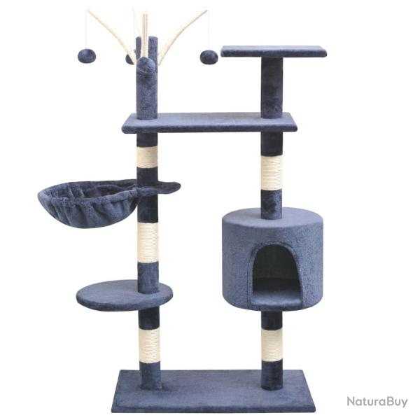 Arbre � chat avec griffoirs en sisal 125 cm Bleu fonc�