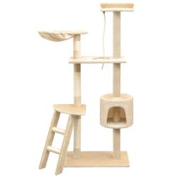 Arbre &agrave; chat avec griffoirs en sisal 150 cm Beige