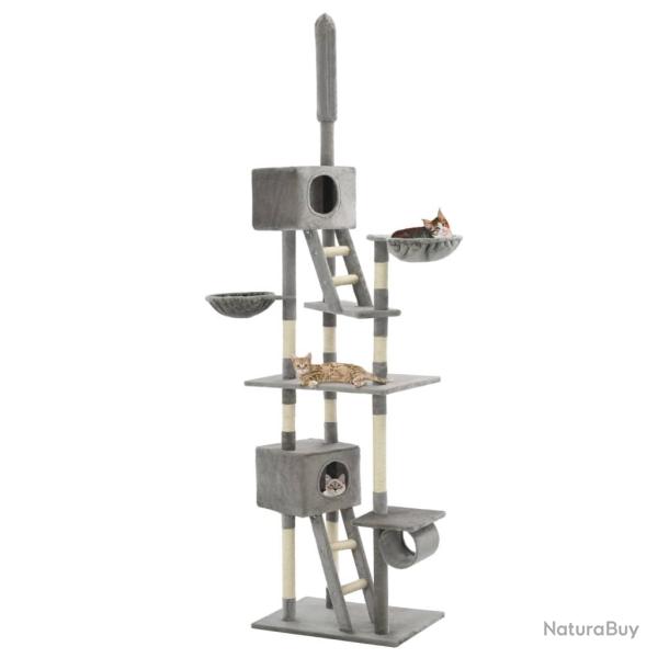 Arbre � chat avec griffoirs en sisal 230-260 cm Gris