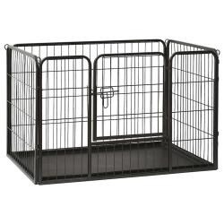 Parc pour chiots Acier 91,5x59x61 cm