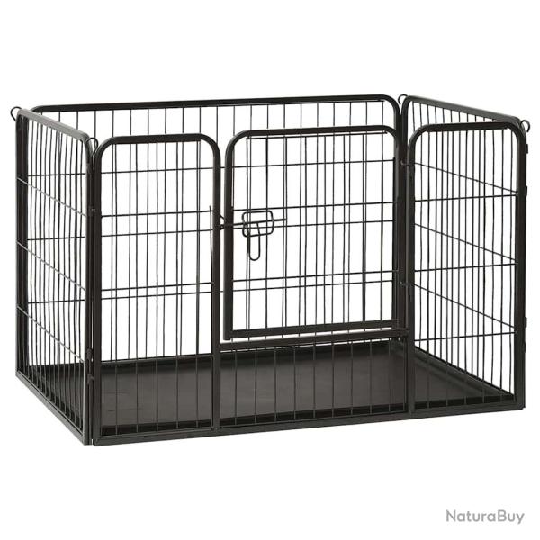 Parc pour chiots Acier 91,5x59x61 cm