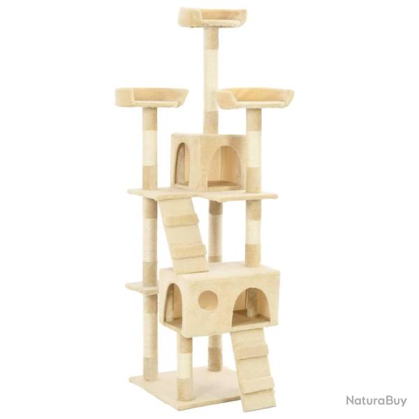 Arbre � chat avec griffoirs en sisal 170 cm Beige
