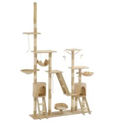 Arbre &agrave; chat avec griffoirs en sisal 230-250 cm Beige