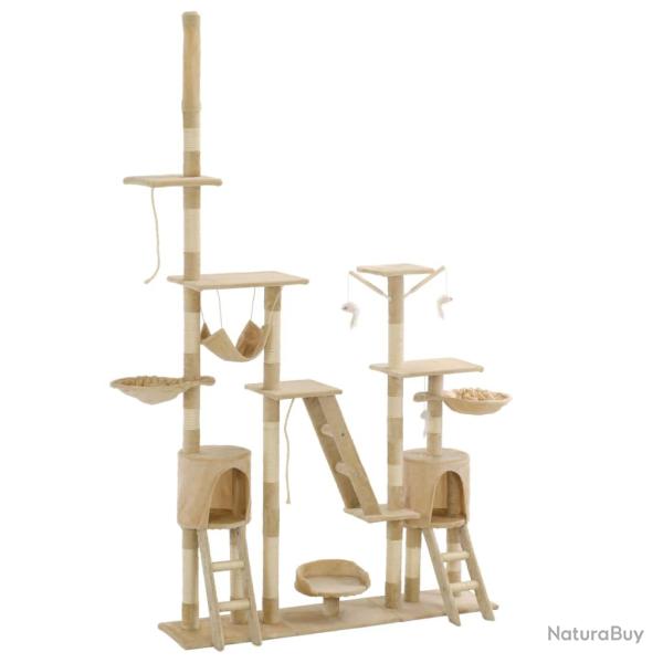 Arbre � chat avec griffoirs en sisal 230-250 cm Beige