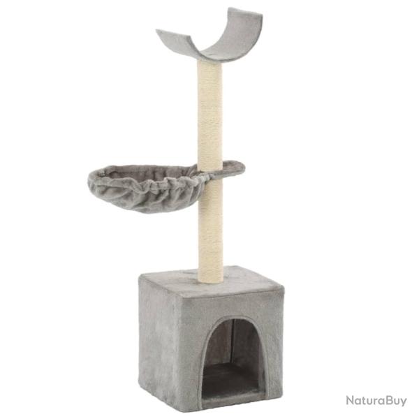 Arbre � chat avec griffoirs en sisal 105 cm Gris