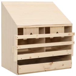 Pondoir 2 compartiments 63x40x65 cm bois de pin massif