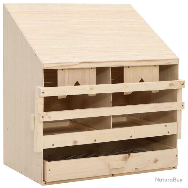 Pondoir 2 compartiments 63x40x65 cm bois de pin massif