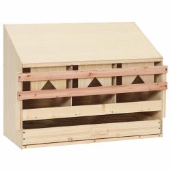 Pondoir 3 compartiments 72x33x54 cm bois de pin massif