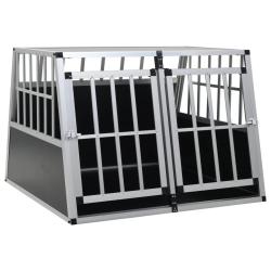 Cage pour chien &agrave; double porte 94 x 88 x 69 cm