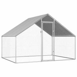 Poulailler d'ext&eacute;rieur 2,75 x 2 x 1,92 m Acier galvanis&eacute;