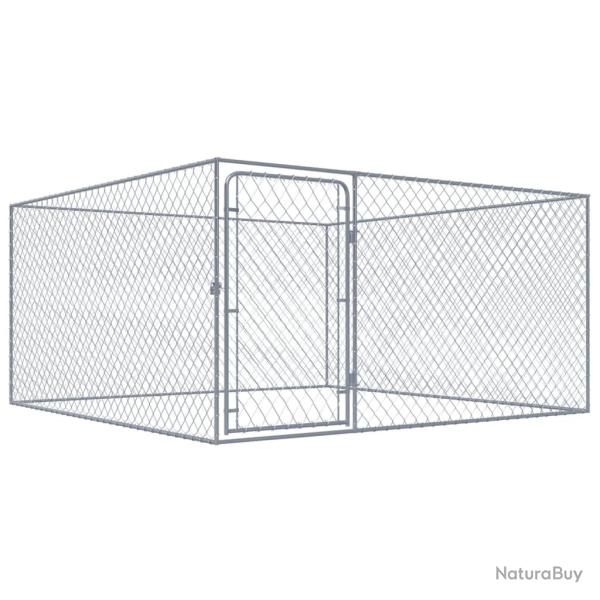 Chenil ext�rieur pour chiens Acier galvanis� 2x2x1 m