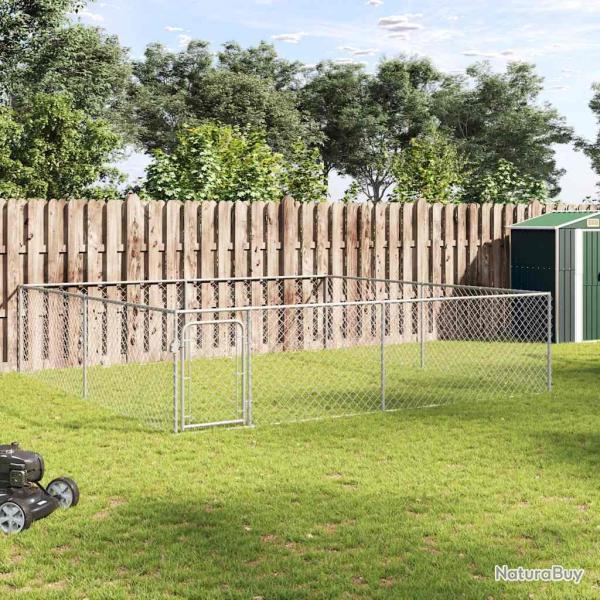 Chenil ext�rieur pour chiens Acier galvanis� 4x4x1 m