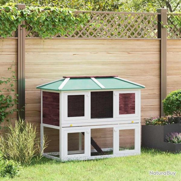 Cage double pour animaux Marron Bois