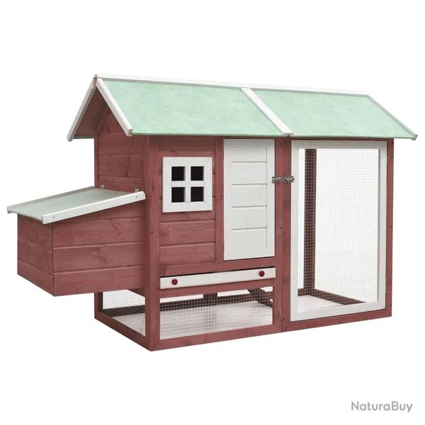 Poulailler Moka 170x81x110 cm Bois de pin massif et sapin