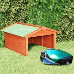 Garage de tondeuse &agrave; gazon 72x87x50 cm Bois de sapin solide