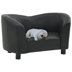 Canap&eacute; pour chien Noir 67x41x39 cm Similicuir