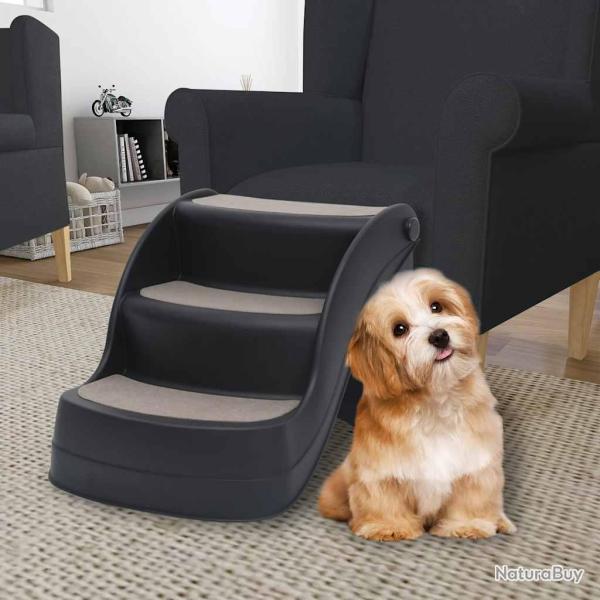 Escalier pliable � 3 marches pour chiens Noir