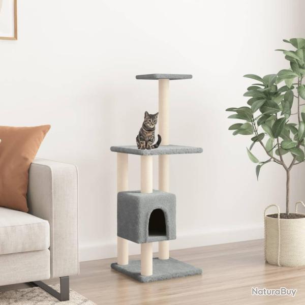 Arbre � chat avec griffoirs en sisal Gris clair 104 cm