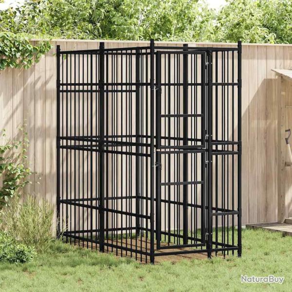 Chenil d'ext�rieur pour chiens Acier 1,84 m�