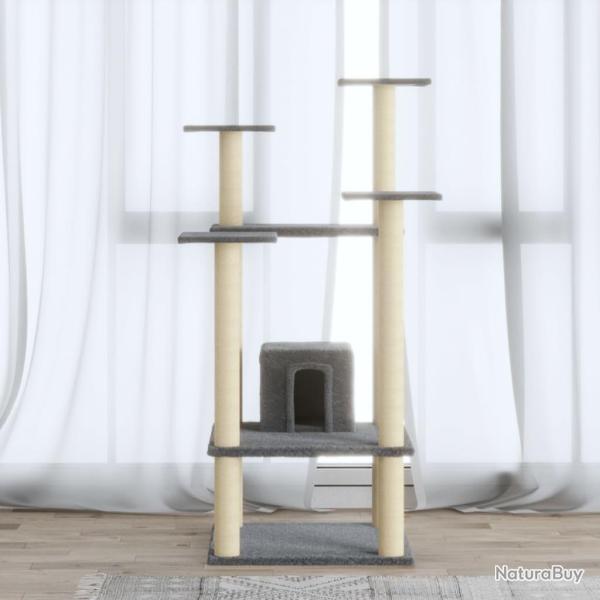 Arbre � chat avec griffoirs en sisal Gris clair 110 cm