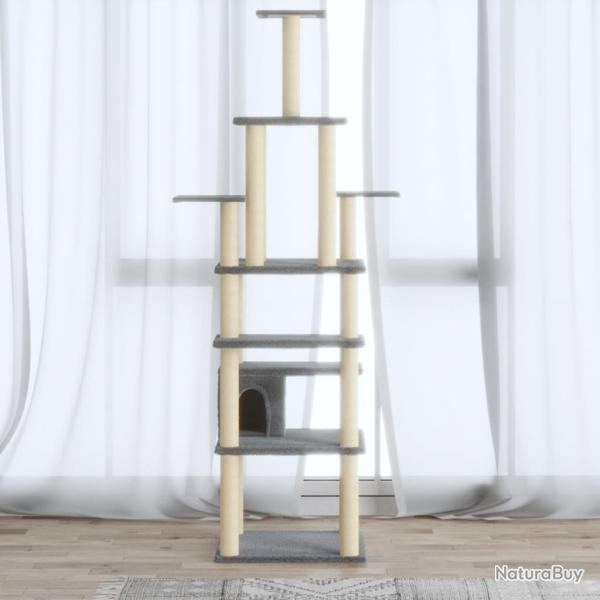 Arbre � chat avec griffoirs en sisal Gris clair 183 cm