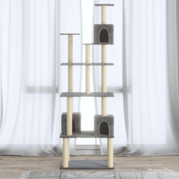 Arbre � chat avec griffoirs en sisal Gris clair 188 cm