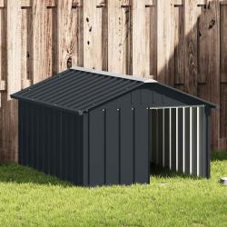 Niche pour chien Anthracite 116,5x153x81,5 cm Acier galvanis&eacute;