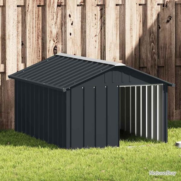 Niche pour chien Anthracite 116,5x153x81,5 cm Acier galvanis�