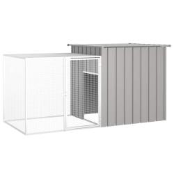 Cage pour poules Gris 200x91x100 cm Acier galvanis&eacute;