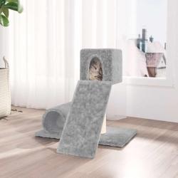 Arbre &agrave; chat avec griffoir en sisal Gris clair 59 cm