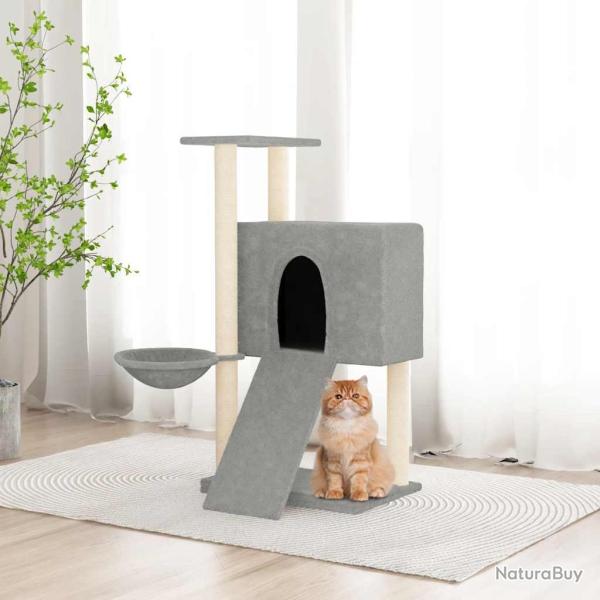 Arbre � chat avec griffoirs en sisal Gris clair 96 cm