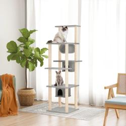 Arbre &agrave; chat avec griffoirs en sisal Gris clair 169 cm
