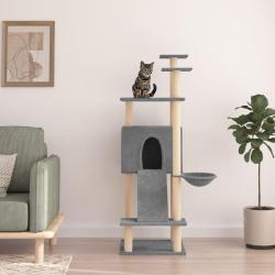 Arbre &agrave; chat avec griffoirs en sisal Gris clair 153 cm
