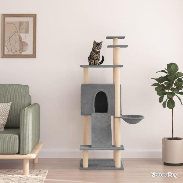 Arbre � chat avec griffoirs en sisal Gris clair 153 cm