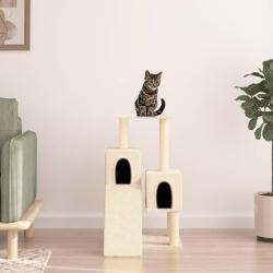 Arbre &agrave; chat avec griffoirs en sisal Cr&egrave;me 82 cm