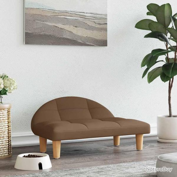 Lit pour chien marron 70x52x30 cm tissu
