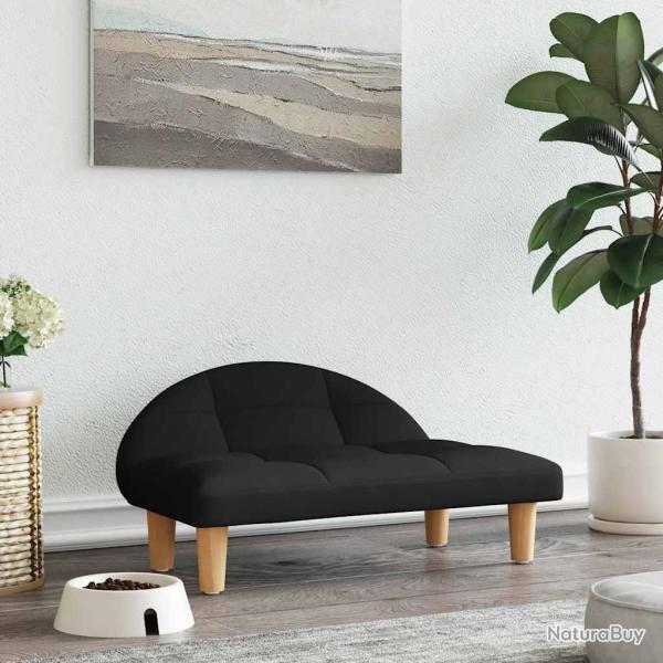 Lit pour chien noir 70x52x30 cm tissu