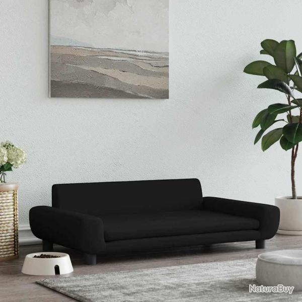 Lit pour chien noir 100x54x33 cm velours