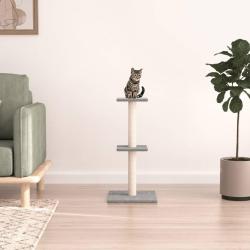 Arbre &agrave; chat avec griffoirs en sisal gris clair 73 cm